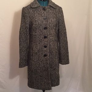 Ann Taylor Wool Trench Coat (Size 8)